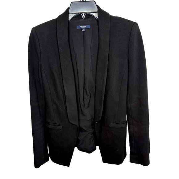 Madewell Duskfall Stretch Black Blazer - Size 2 - Picture 2 of 5